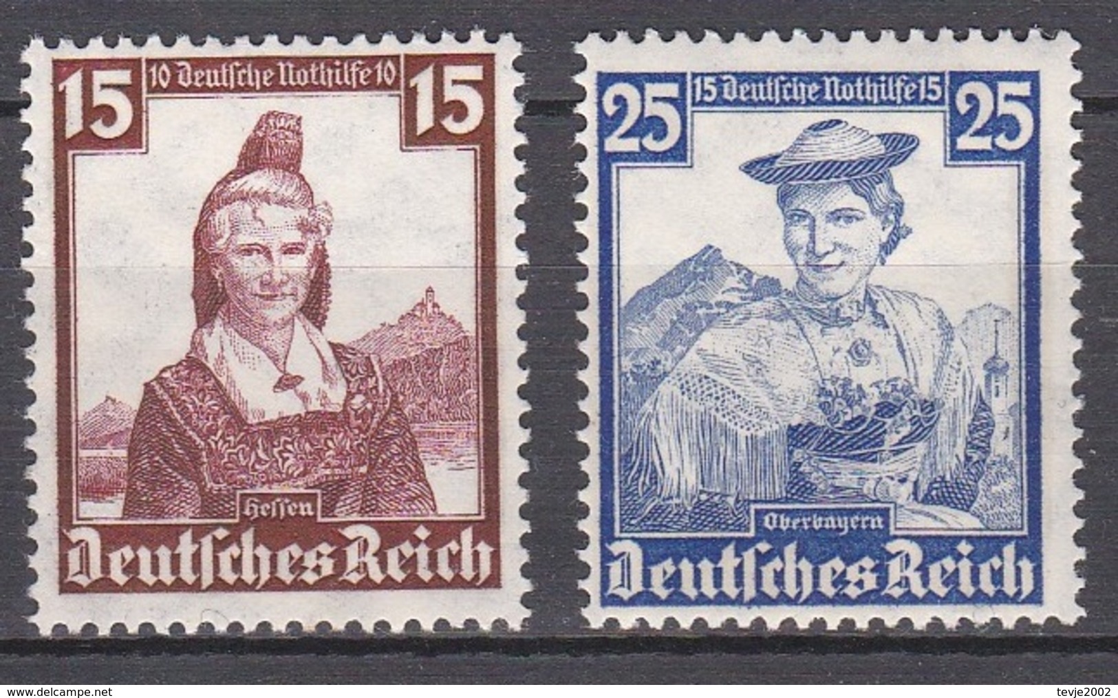 Ro_ Deutsches Reich - Mi.Nr. 594 + 595 - Postfrisch MNH - Ungebraucht