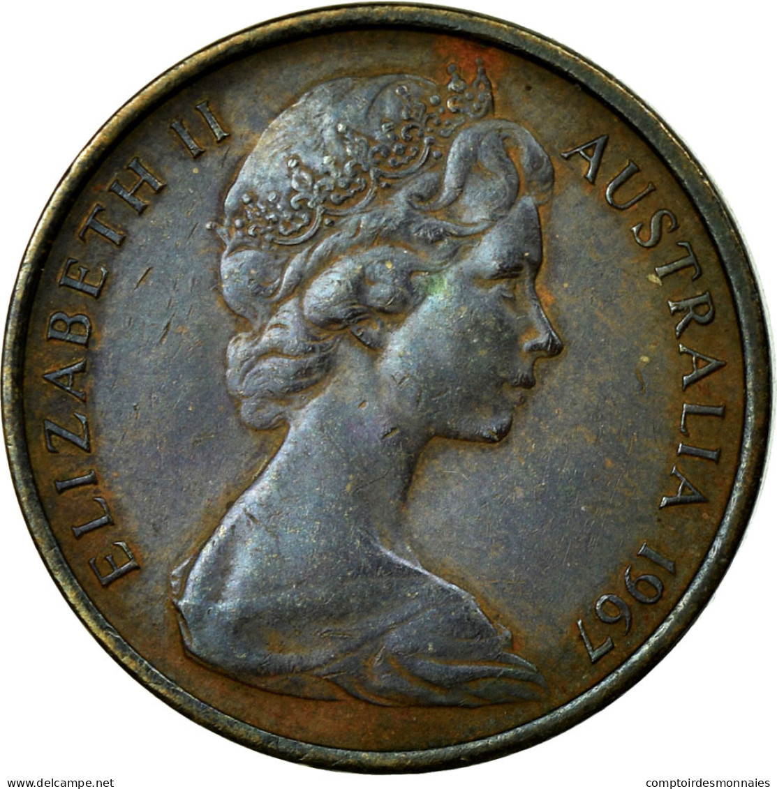 Monnaie, Australie, Elizabeth II, Cent, 1967, TB+, Bronze, KM:62 - Cent