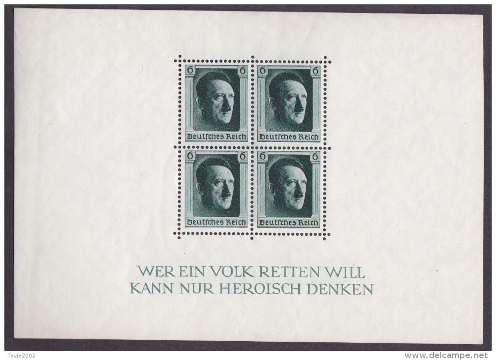 Ro_ Deutsches Reich 1937 - Mi.Nr. Block 7 - Postfrisch MNH - Blocks & Kleinbögen