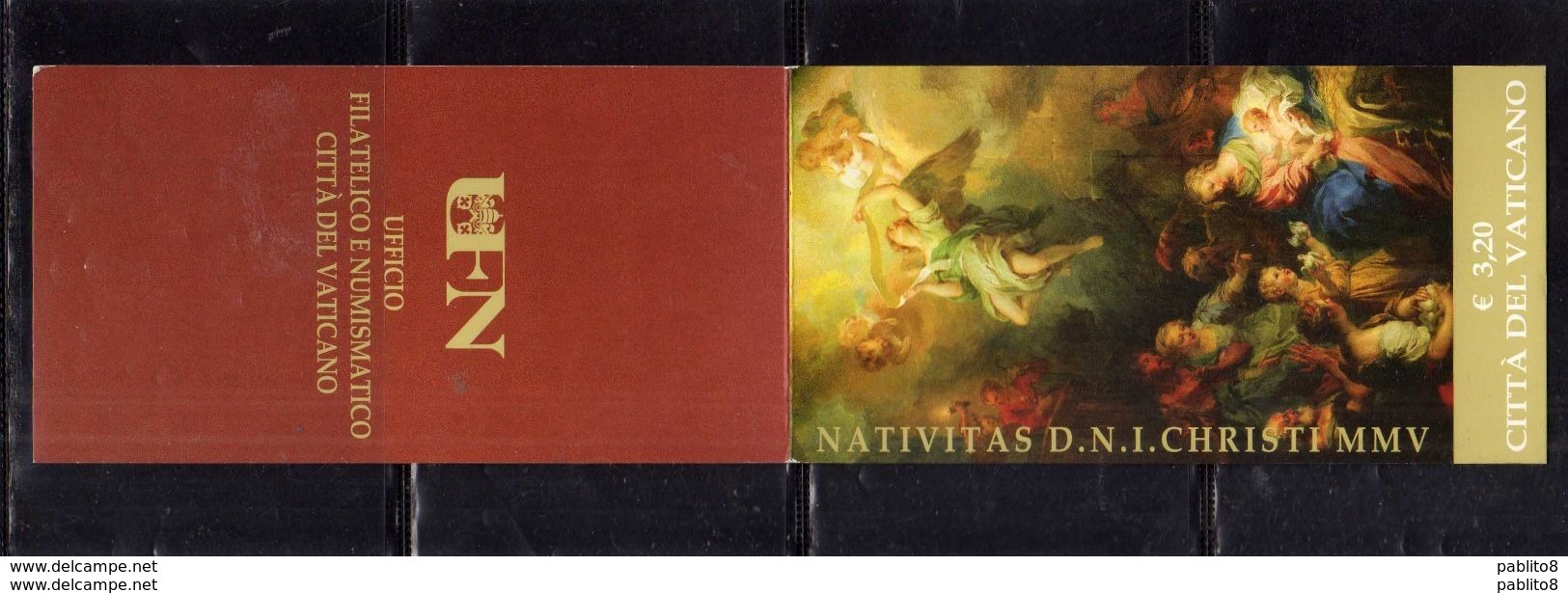 CITTÀ DEL VATICANO VATICAN VATIKAN 2005 NATALE CHRISTMAS NOEL WEIHNACHTEN NAVIDAD NATAL EURO 0,80 LIBRETTO BOOKLET  MNH - Libretti