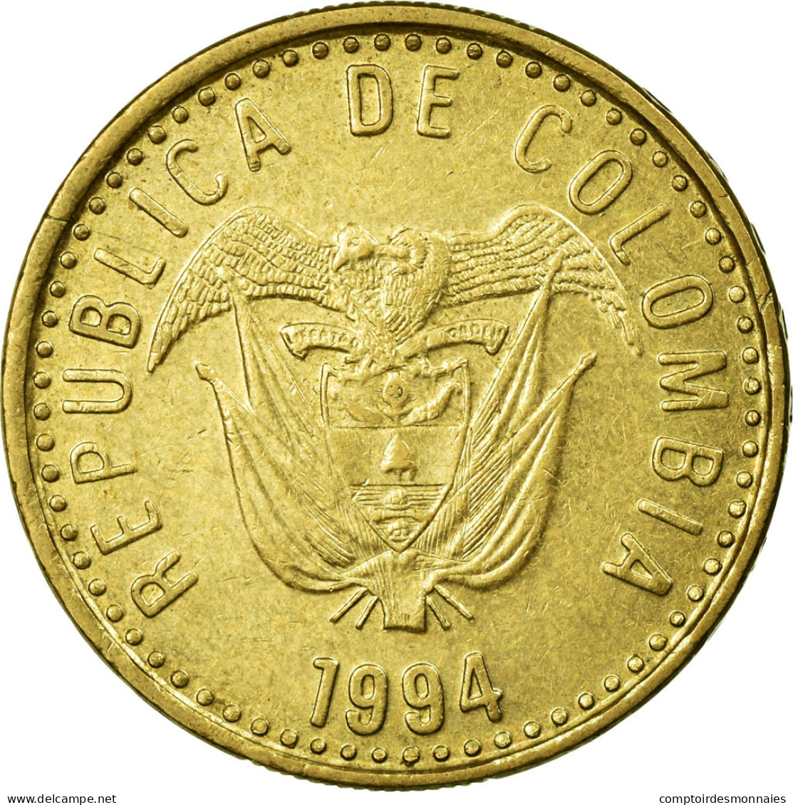 Monnaie, Colombie, 100 Pesos, 1994, TTB, Aluminum-Bronze, KM:285.1 - Colombia