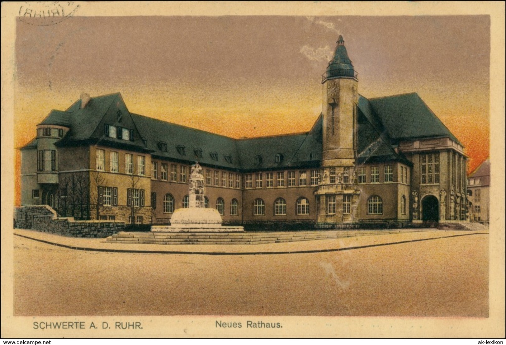 Ansichtskarte Schwerte Partie Am Rathaus 1924 - Sonstige & Ohne Zuordnung