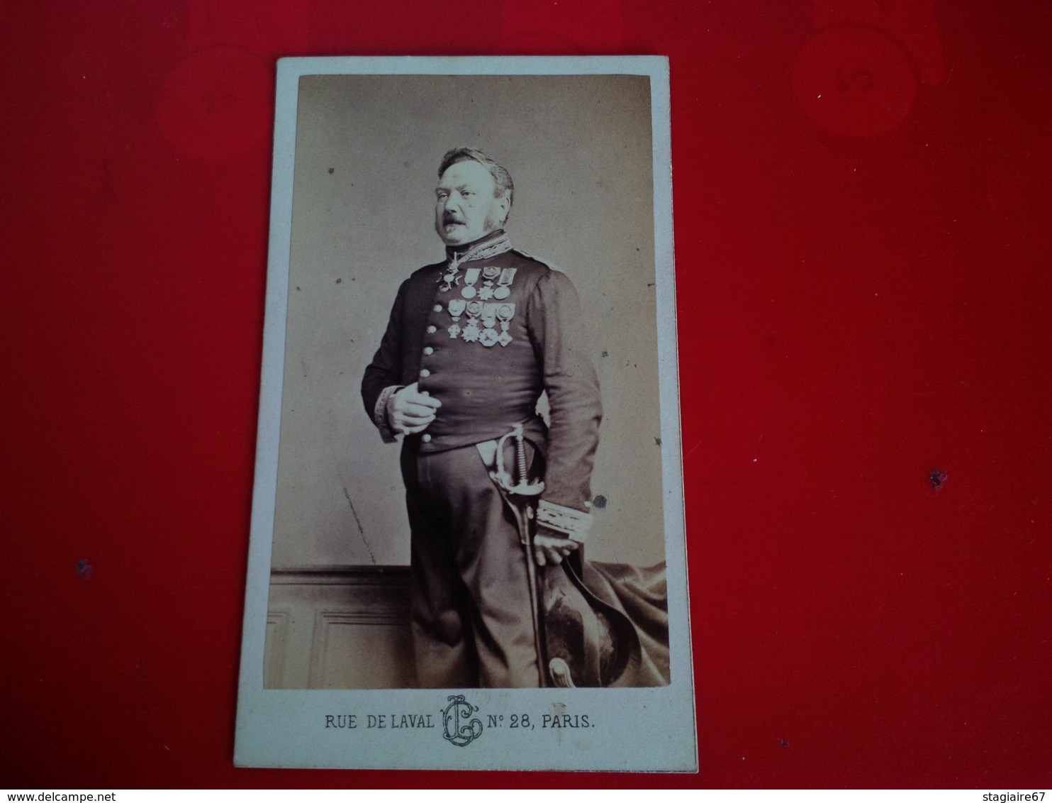 PHOTO CDV MILITAIRE PHOTOGRAPHE CREMIERE PARIS - Guerre, Militaire