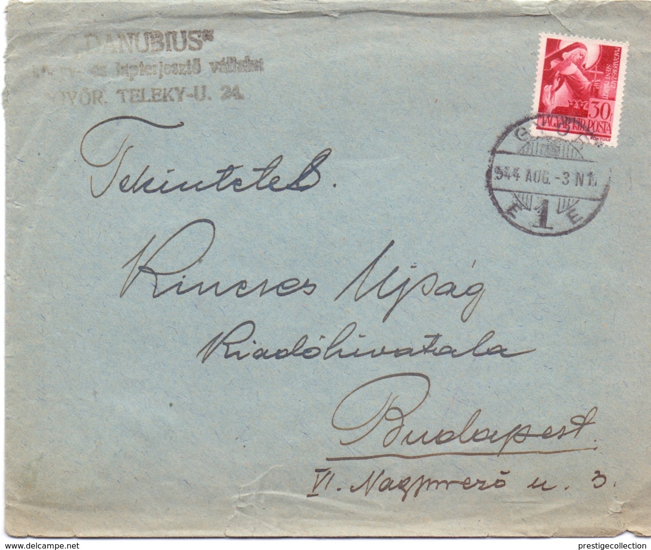 Magyar Posta  Danubios 1944   (DICE180142) - World War 2 Letters