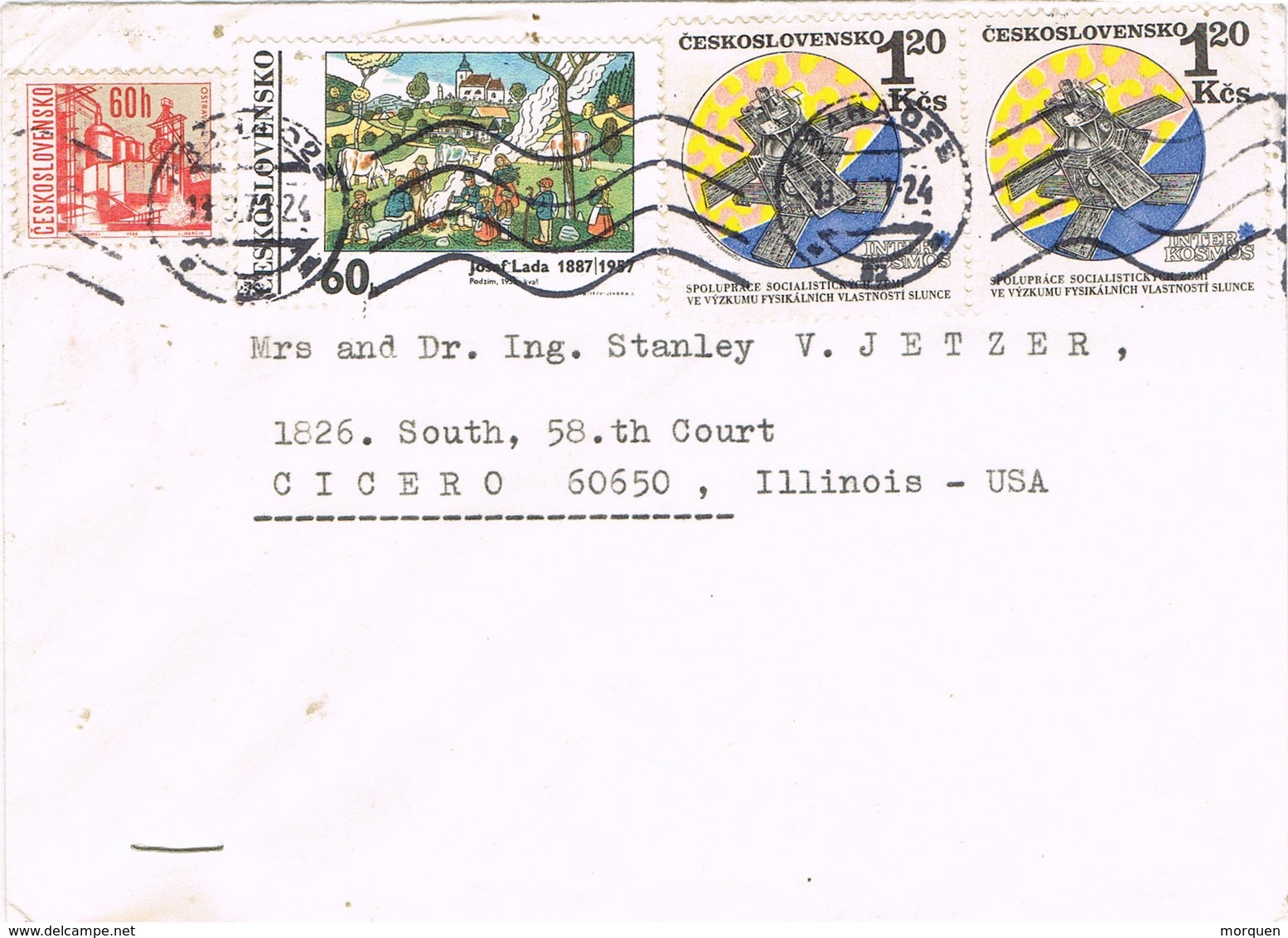 30906. Carta PRAHA (Checoslovaquia) 1971 To USA - Cartas & Documentos