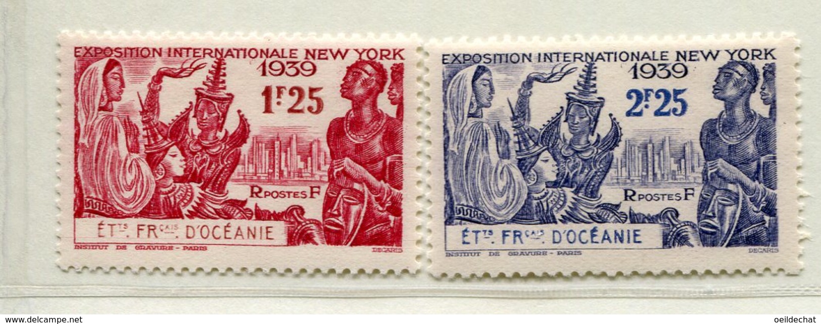 10348 OCEANIE  N°128/9 **  Exposition Internationale De New-York  1939  TB/TTB - Neufs