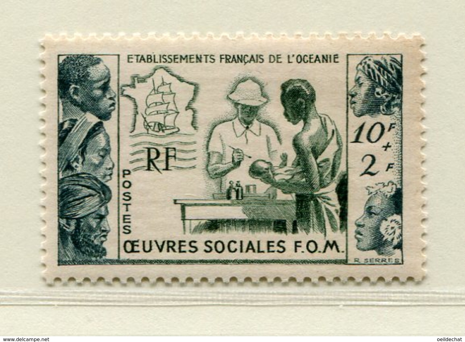 10359 OCEANIE  N°201 **  Oeuvres Sociales De La France D'Outre-Mer    1950   TB/TTB - Nuovi