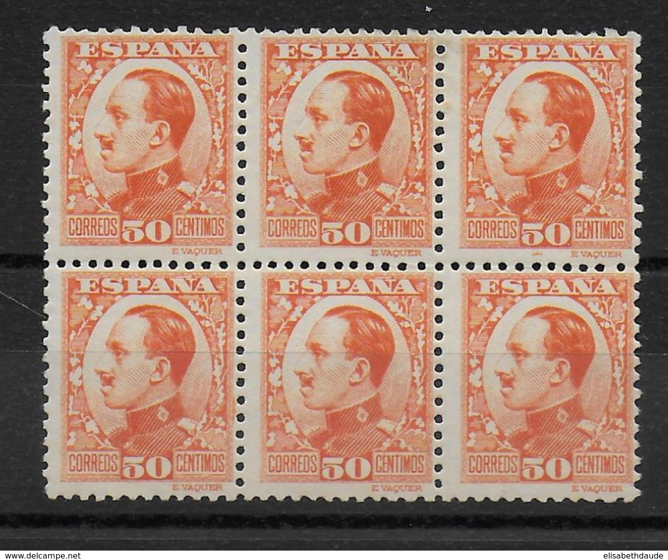 ESPAGNE - YVERT N° 411 ** MNH BLOC De 6 ! - COTE = 390++ EUR. - - Unused Stamps