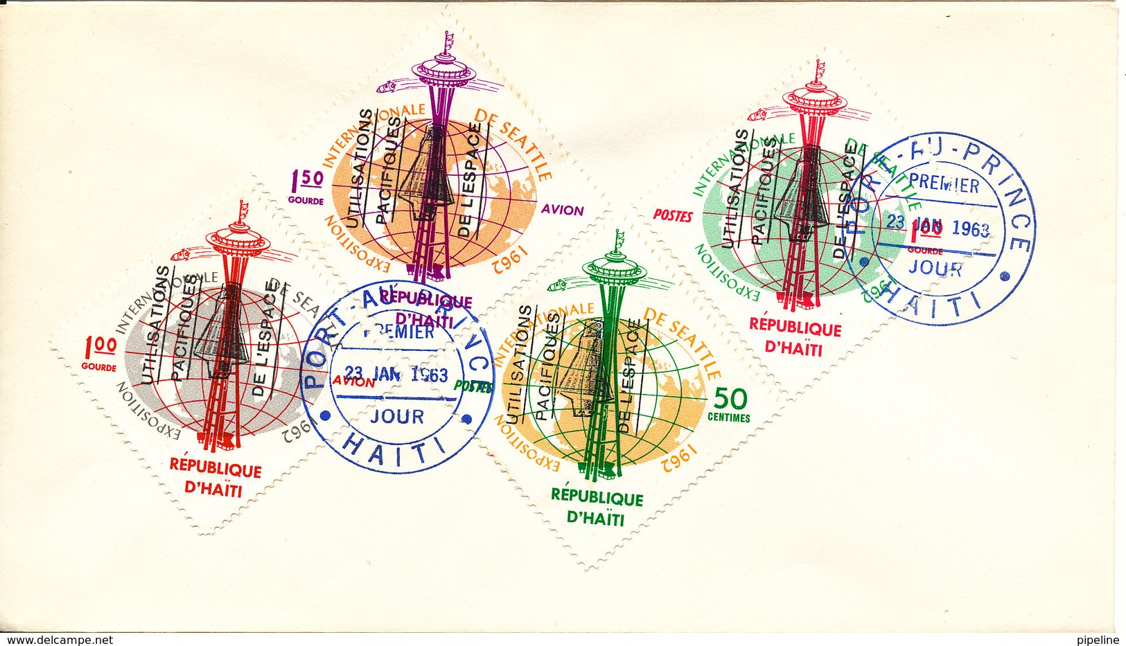 Haiti FDC 23-1-1963 Peaceful Uses Of The Outer Space Complete Set Of 4 - Haiti