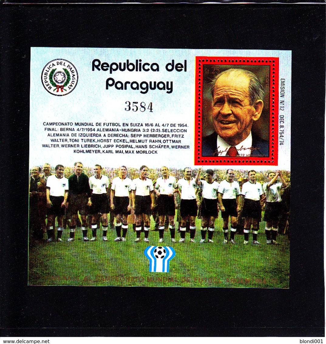 Soccer World Cup 1978 - Football - PARAGUAY - S/S MNH - 1978 – Argentine