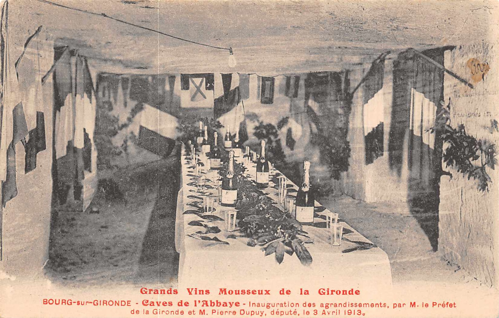 BOURG Sur GIRONDE  -  Grands Vins Mousseux De La Gironde  - Caves De L'Abbaye  - Inauguration Des Agrandissements ... - Autres & Non Classés