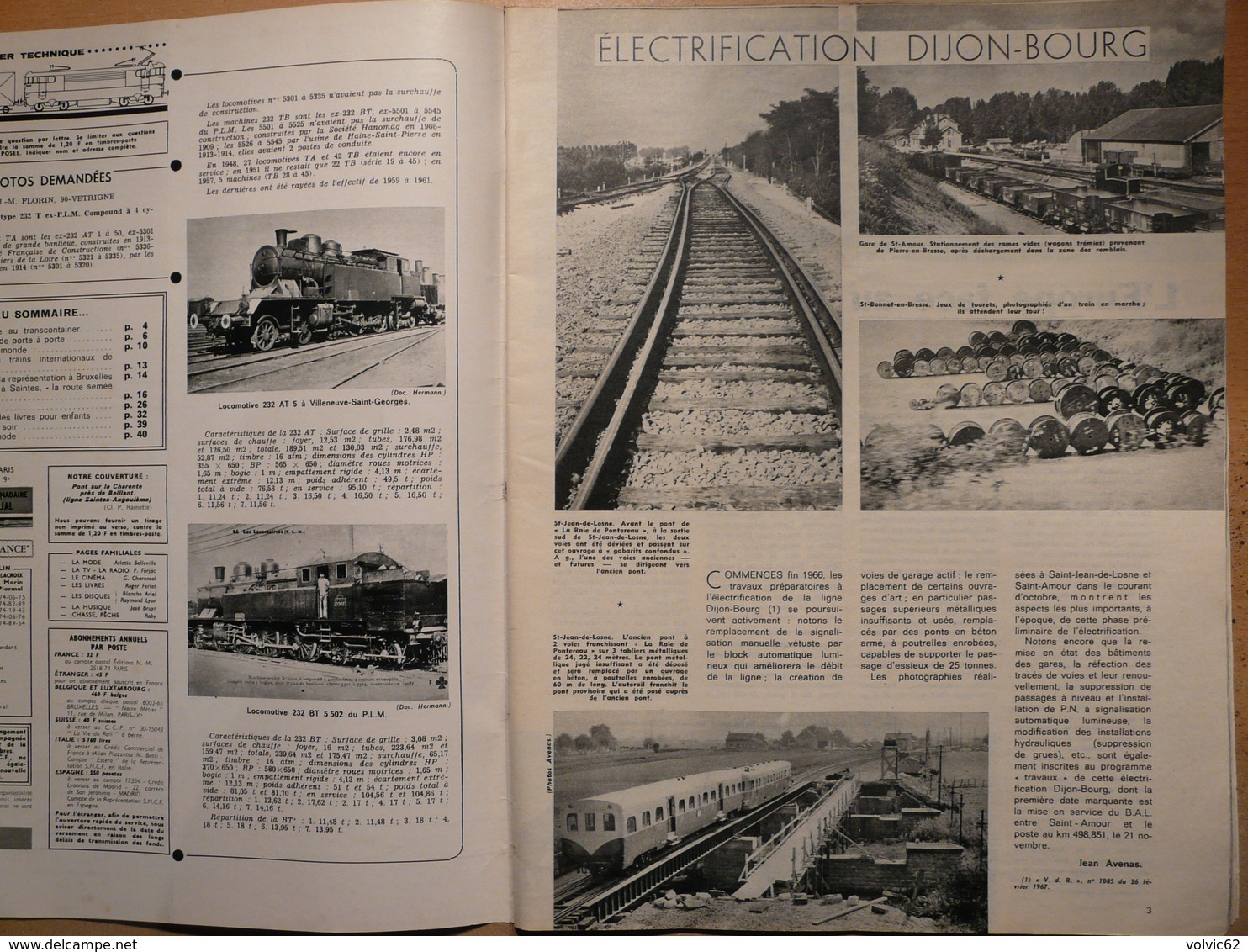 Vie Du Rail 1123 1967 St Amour St Jean De Losne Beillant Cognac Angouleme Saintes Chaniers Jarnac Rochefort Herimoncourt - Trains