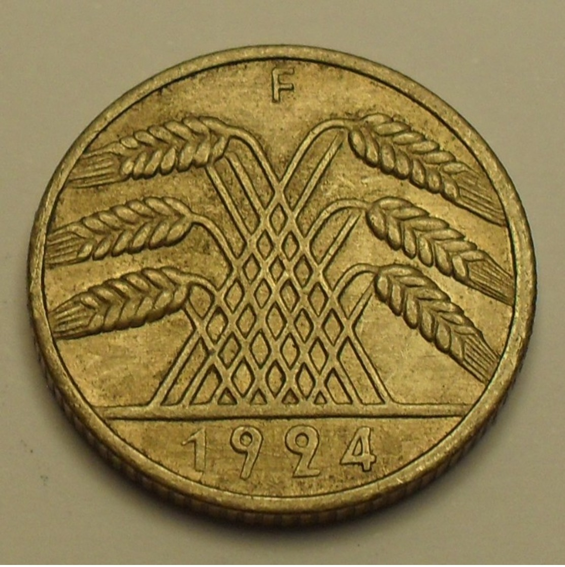1924 - Allemagne - Germany - Weimar Republic - 10 REICHPFENNIG, (F), KM 40 - 10 Rentenpfennig & 10 Reichspfennig