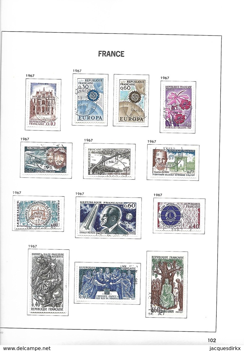 France   .   Page Avec Timbres      .      O      .     Oblitéré - Oblitérés