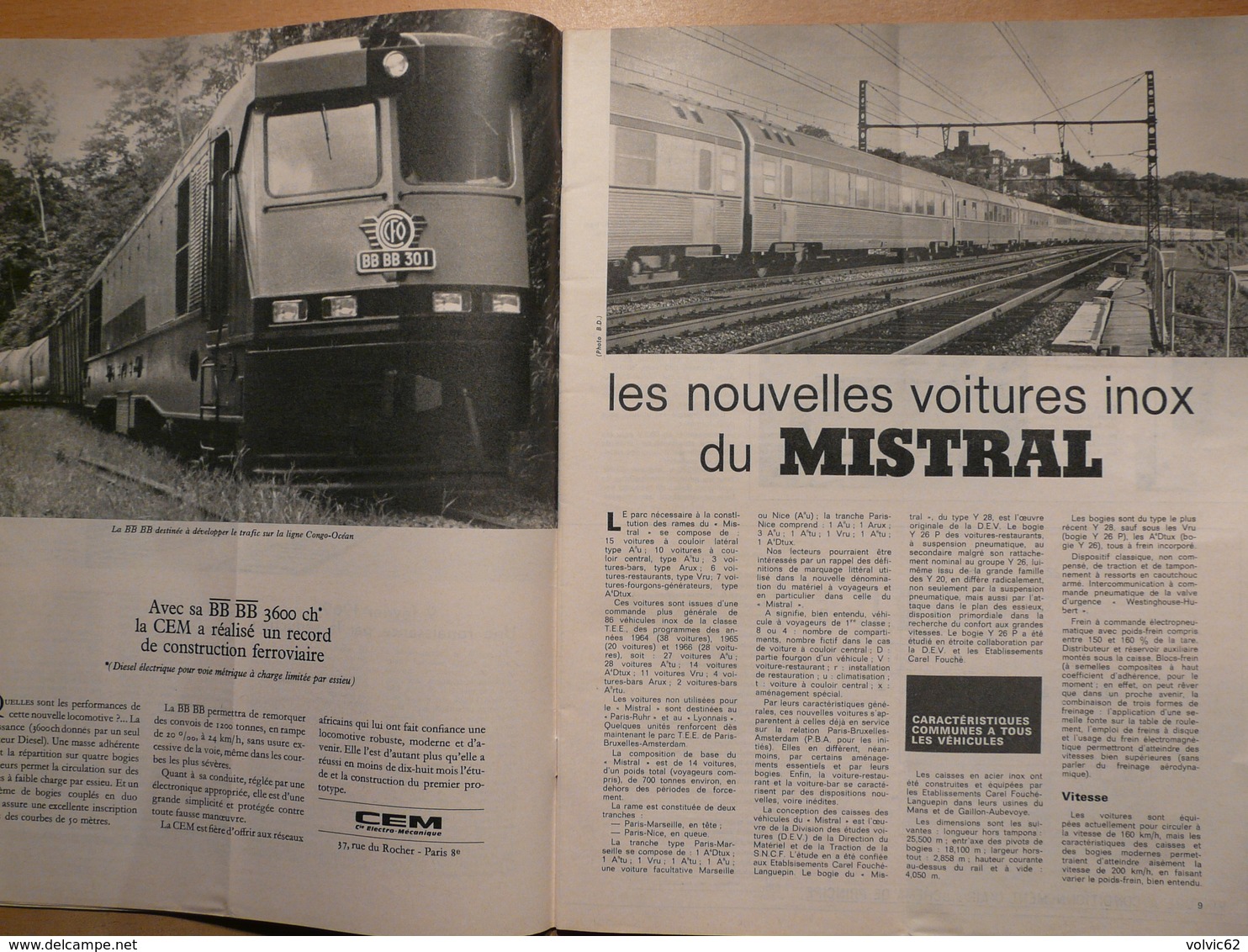 Vie Du Rail 1210 1969 Gare Toulon Train Mistral Mailly Le Chateau La Cure Chatel Censoir Voutenay Nice - Trains