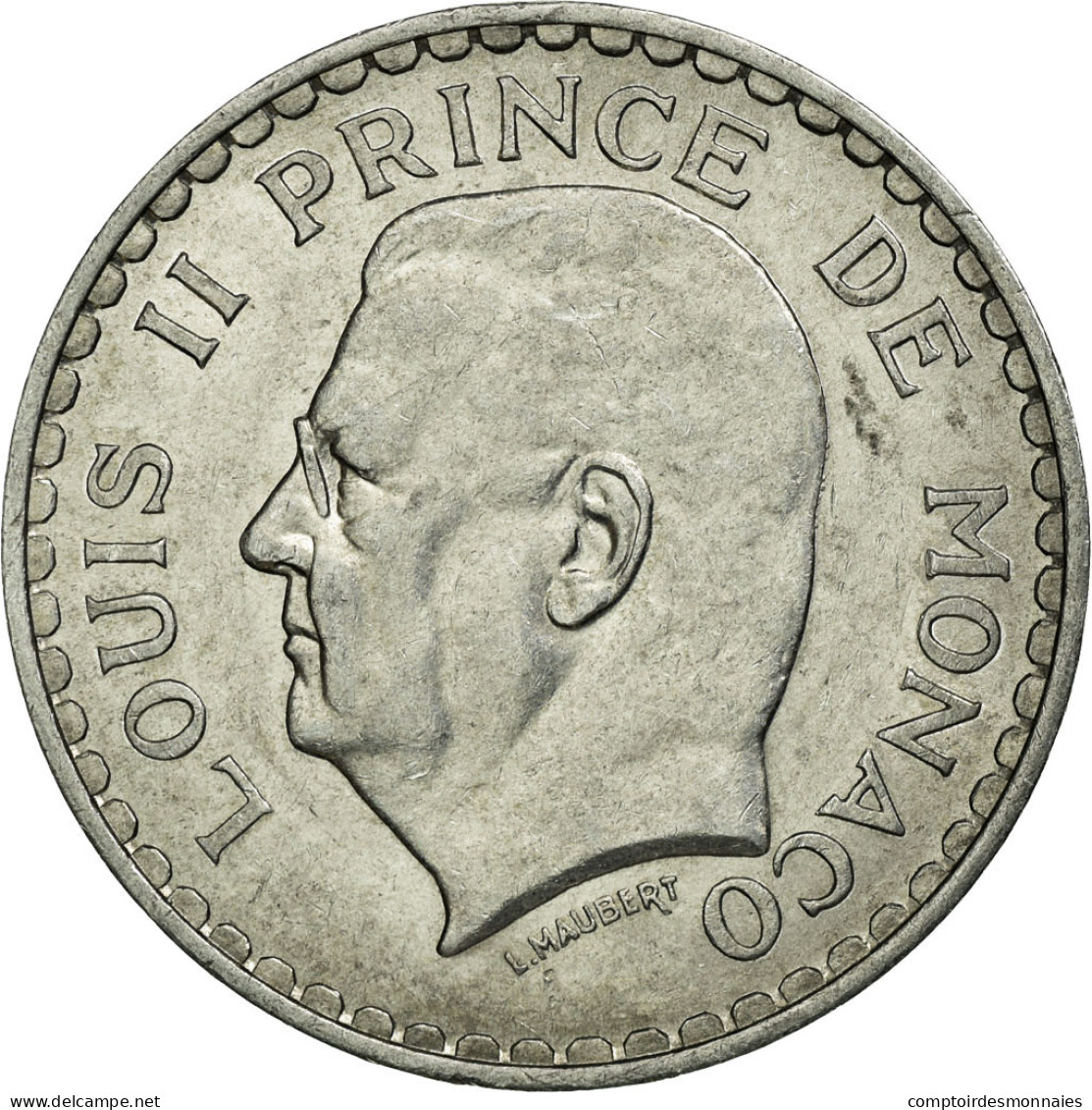 Monnaie, Monaco, Louis II, 5 Francs, 1945, Poissy, SPL, Aluminium - 1922-1949 Louis II