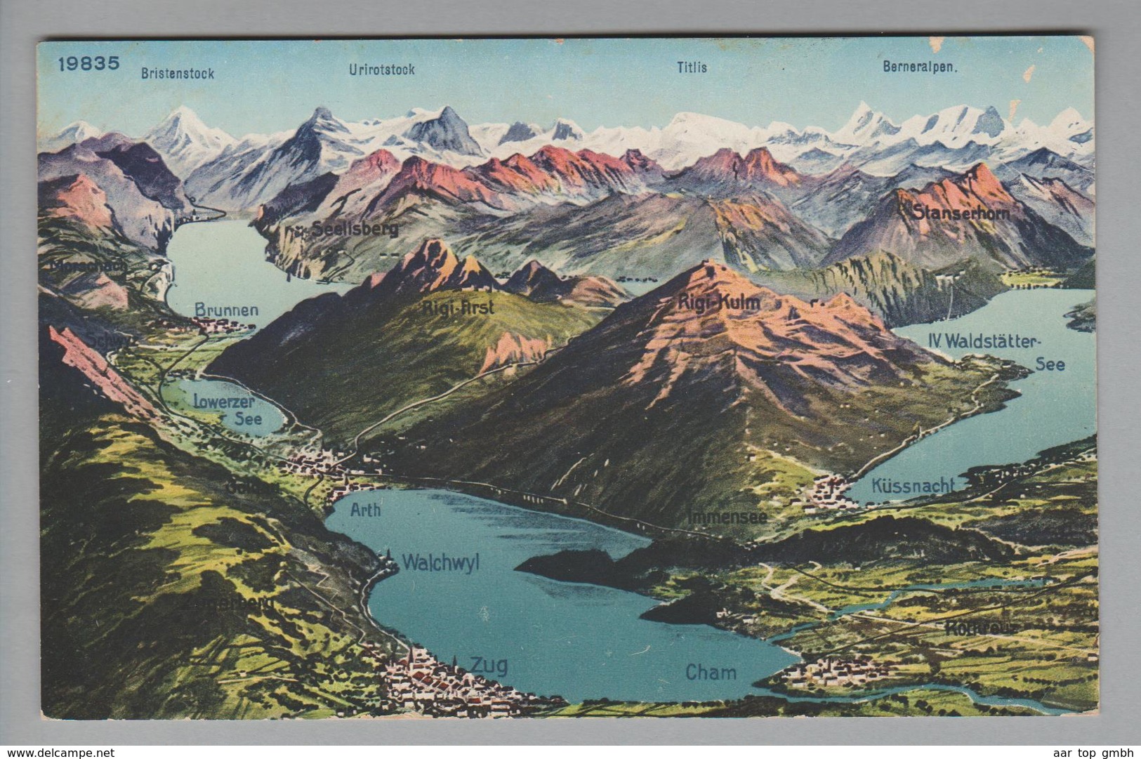 AK CH ZG Zug "Zugersee" Vogelperspektive 1920-07-21 Wehrli AG - Zoug