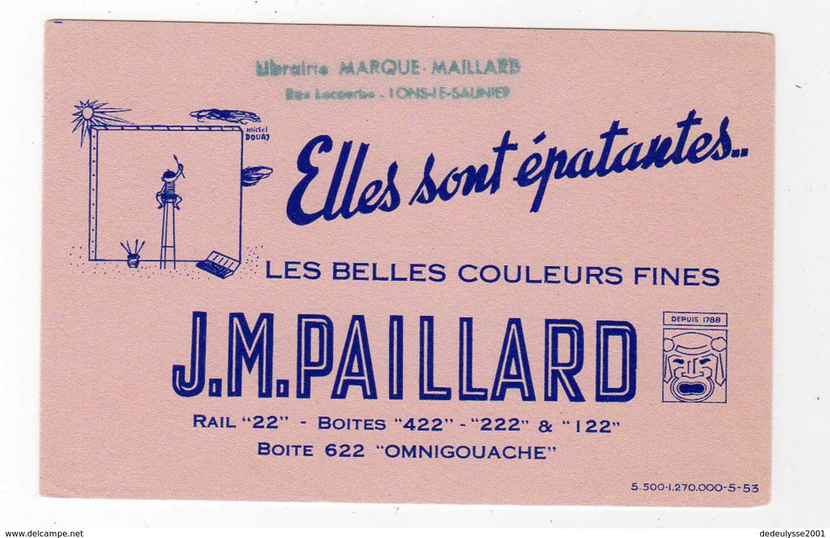 Dec18     83411    Buvard    JM Paillard Les Belles  Couleurs - Film En Theater