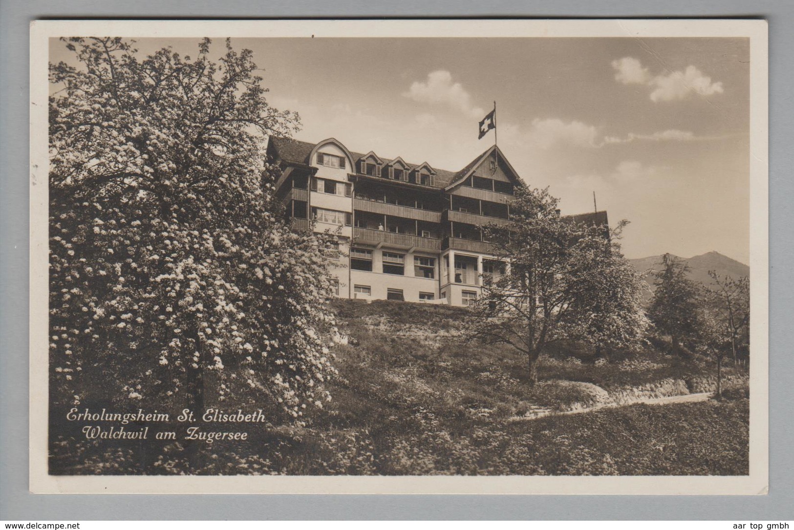 AK CH ZG Walchwil Erholungsheim St.Elisabeth 1931-08-31 Kirschblüte Foto E.Grau #1931 - Walchwil
