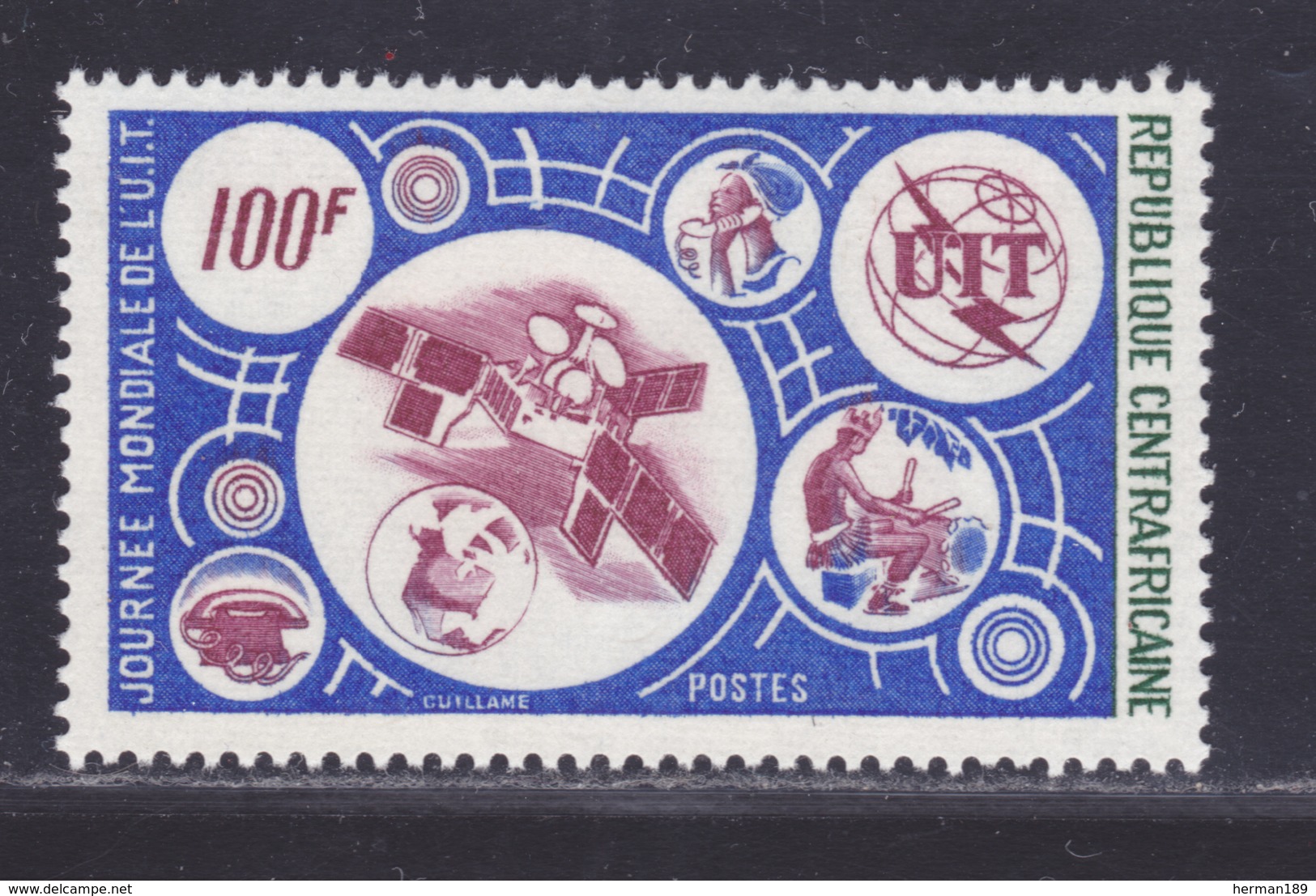 CENTRAFRICAINE N°  257 ** MNH Neuf Sans Charnière, TB (D7906) Cosmos, Journée Mondiale De L' U.I.T. - 1976 - Centraal-Afrikaanse Republiek