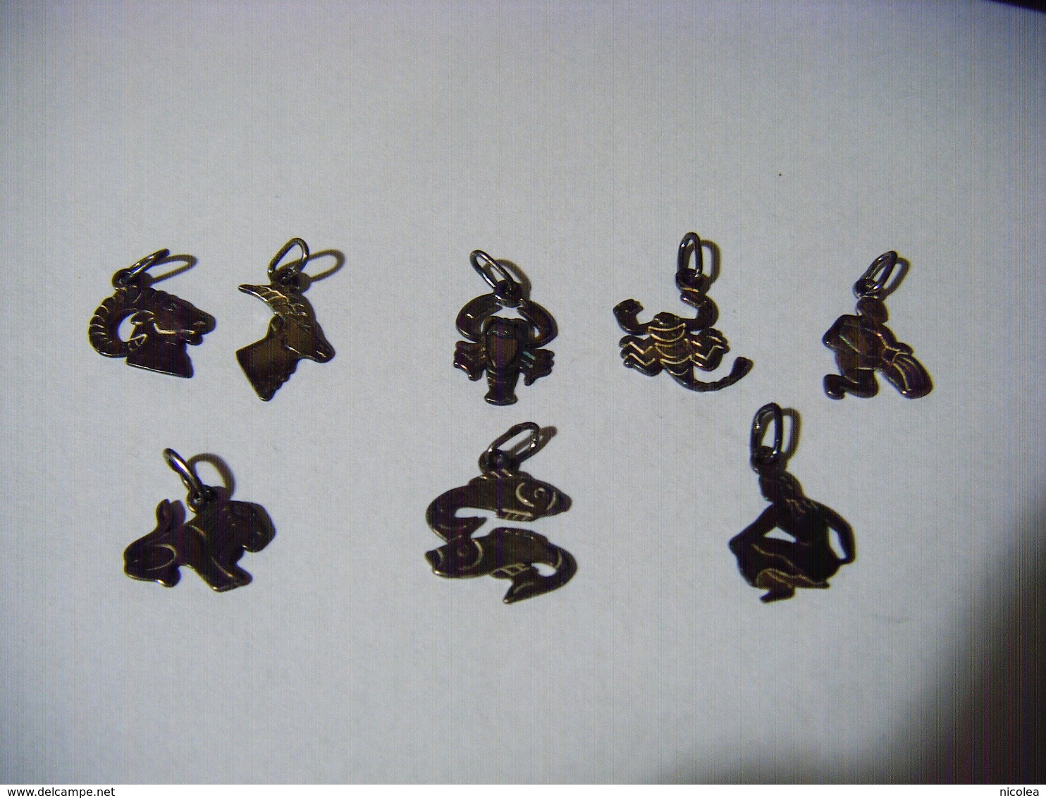 Pendentif Signes Du Zodiaque Argent Massif : Belier X 2 - Scorpion X 2 - Verseau - Lion -Poissons -Vierge . - Pendentifs