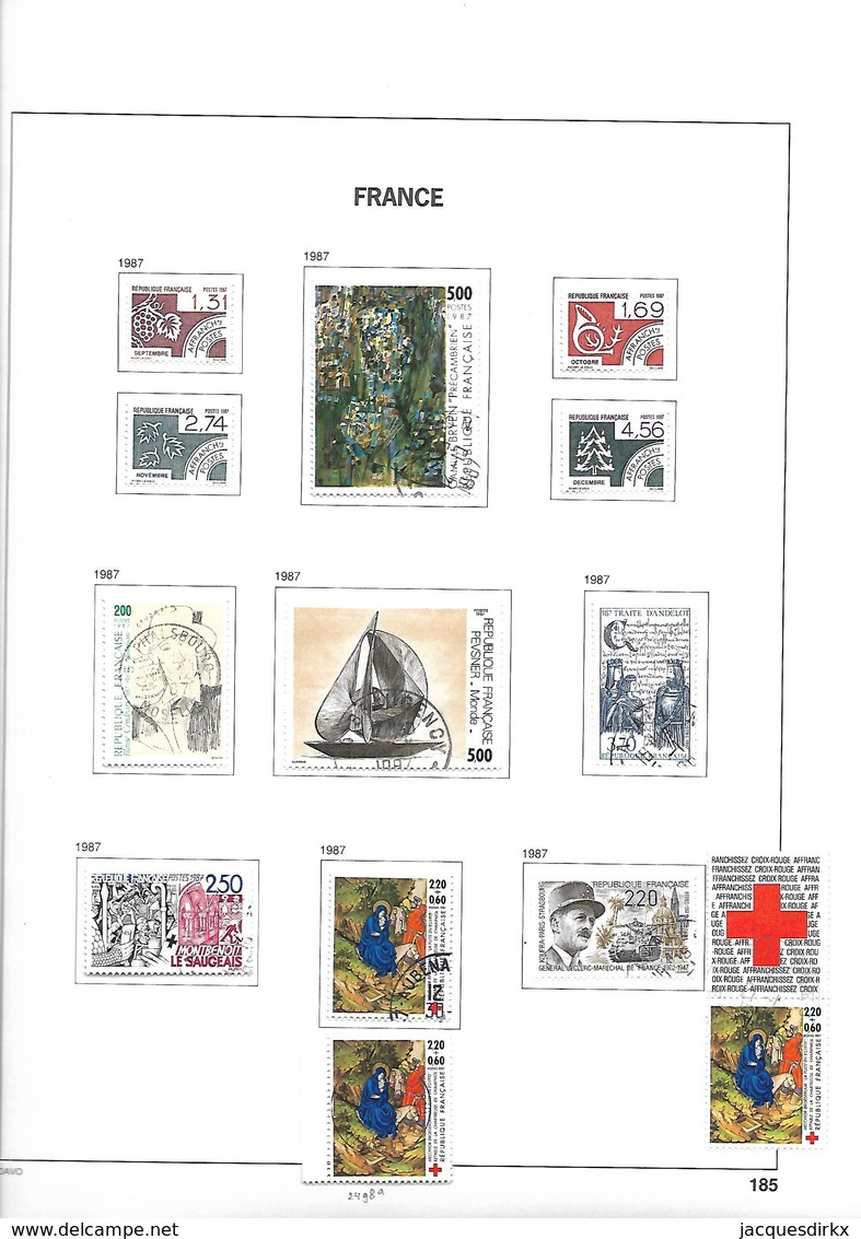 France   .   Page Avec Timbres      .      O      .     Oblitéré - Used Stamps