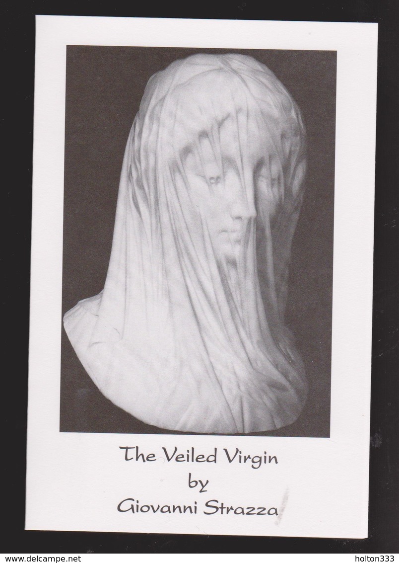 The Veiled Virgin By Giovanni Strazza - Information Card - Unused - Tourism Brochures