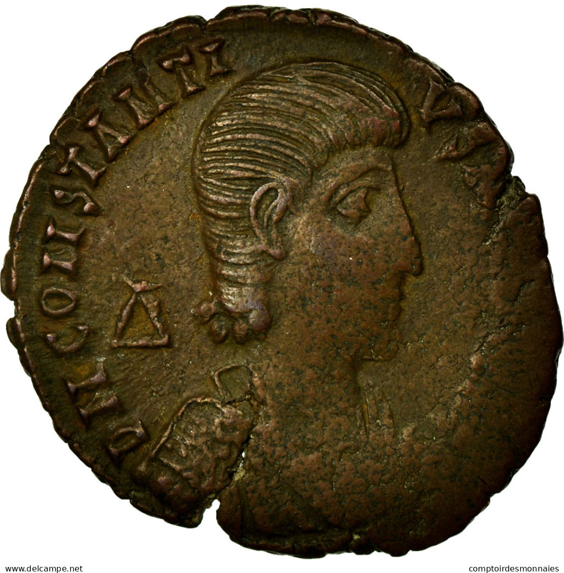 Monnaie, Constantius Gallus, Maiorina, 351, Alexandrie, TTB, Cuivre, RIC:77 - L'Empire Chrétien (307 à 363)