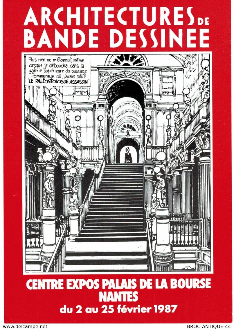 CPM* N°73 - ARCHITECTURES DE BANDE DESSINEE - CENTRE EXPOS PALAIS DE LA BOURSE - NANTES - FEVRIER 1987 - Nantes