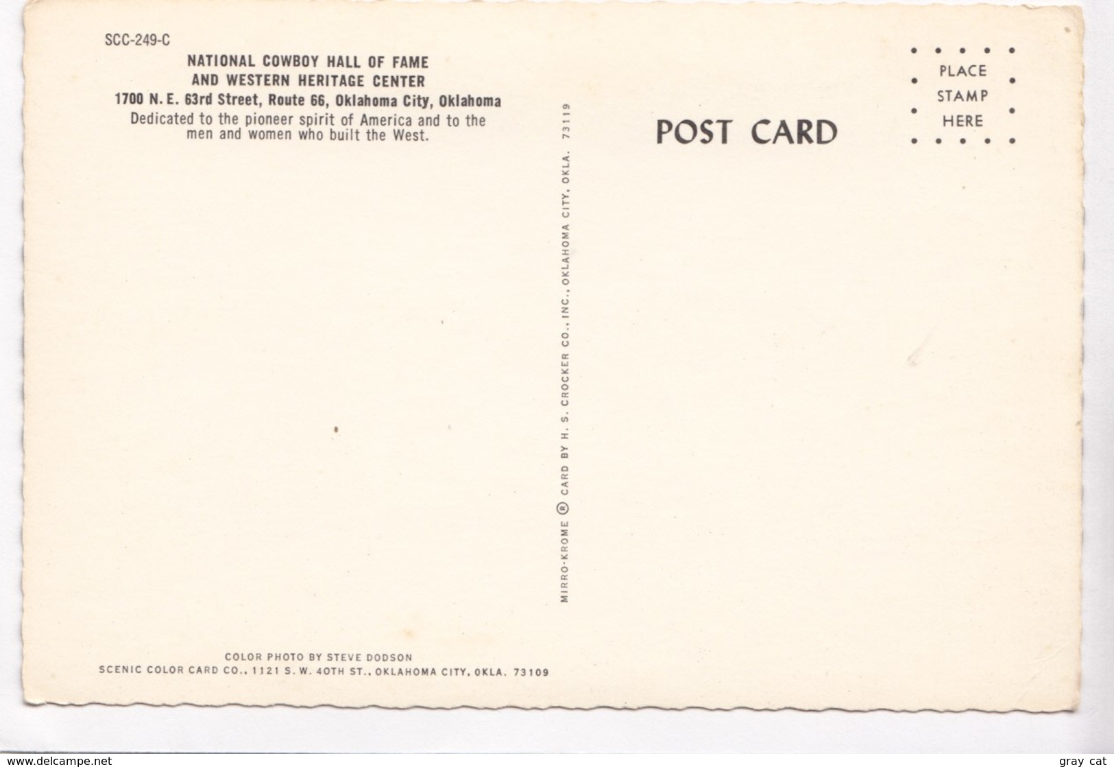 Cowboy Hall Of Fame, Oklahoma City, Oklahoma, Unused Postcard [22556] - Oklahoma City