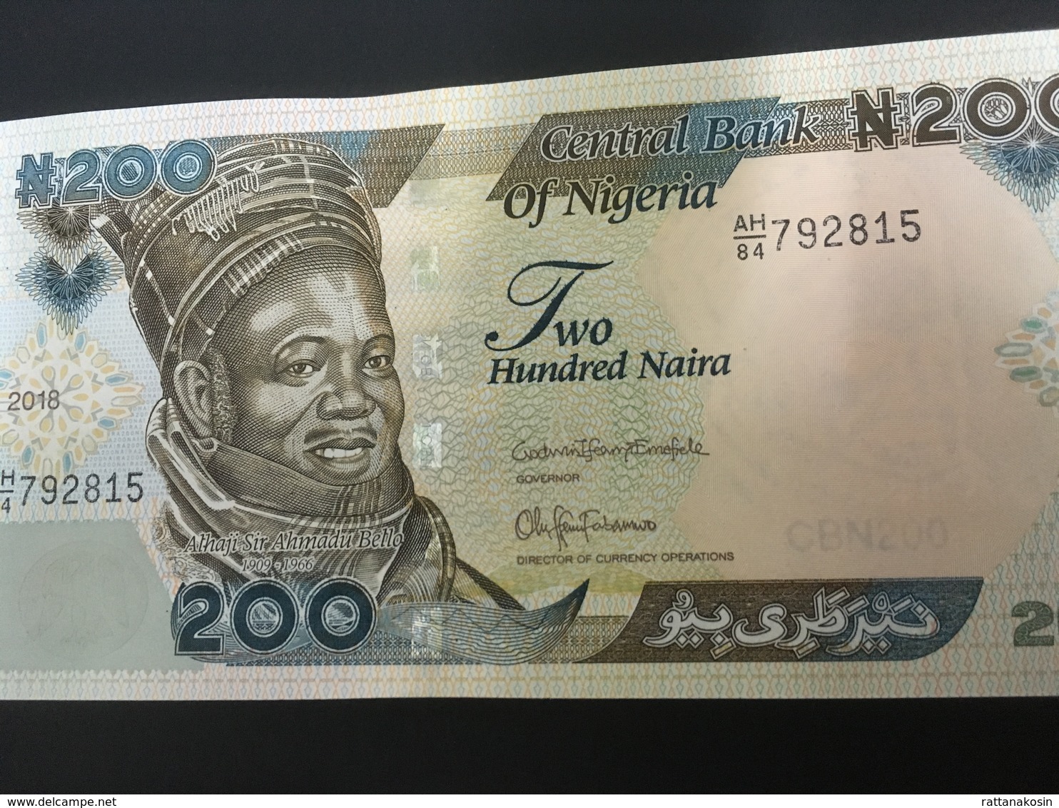 Nigeria P29 ? 200 Naira 2018 UNC. - Nigeria