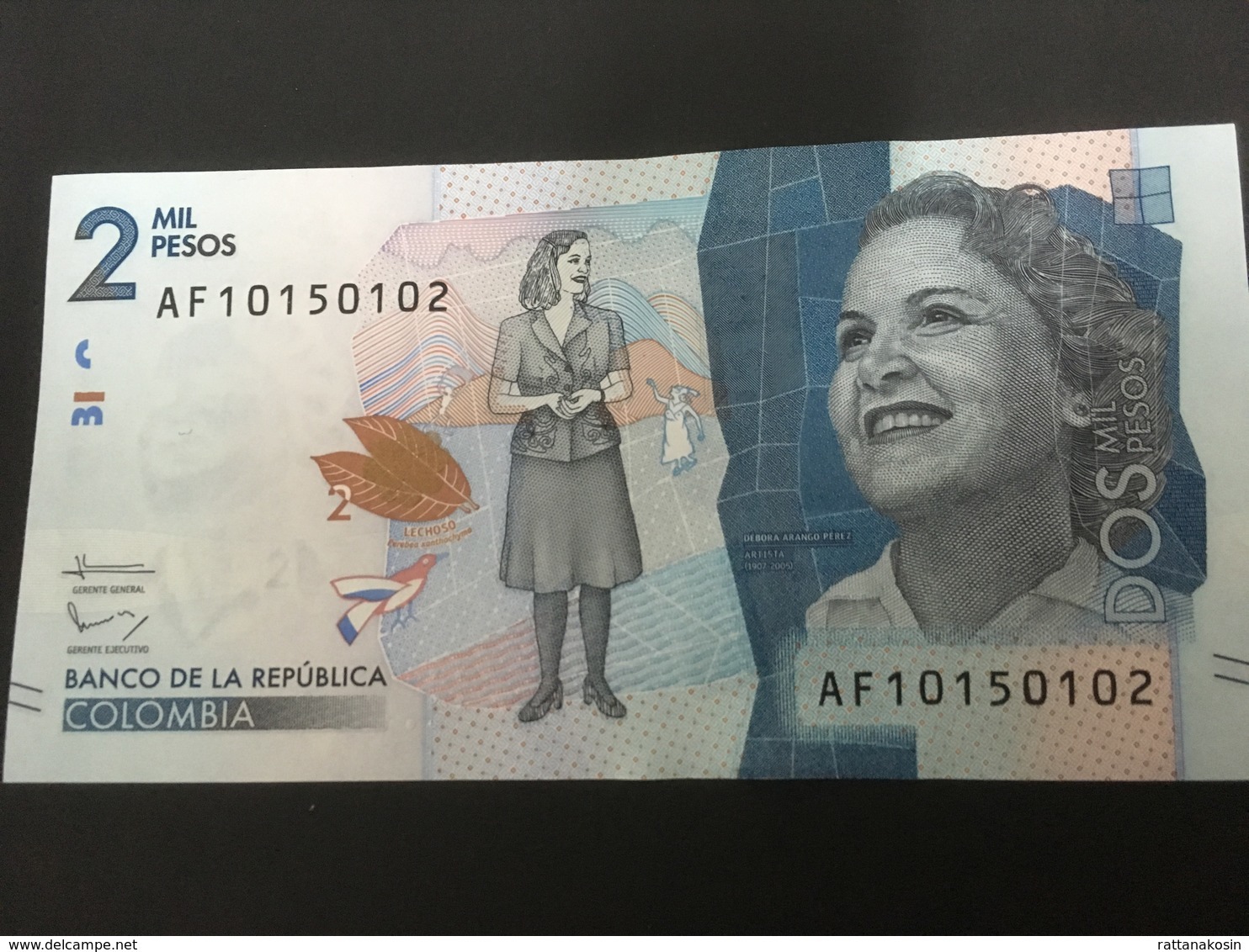 COLOMBIA P458b 2000 Pesos 2.8.2016 #AF      UNC. - Colombie