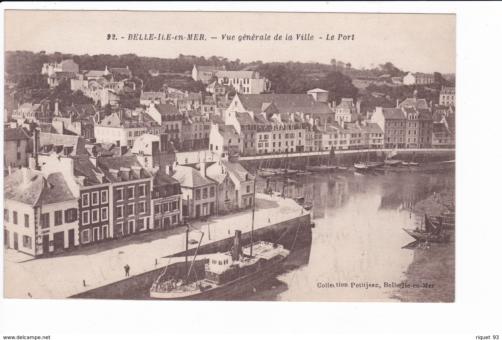 92 - BELLE-ILE-en-MER - Vue Générale De La Ville - Le Port - Belle Ile En Mer