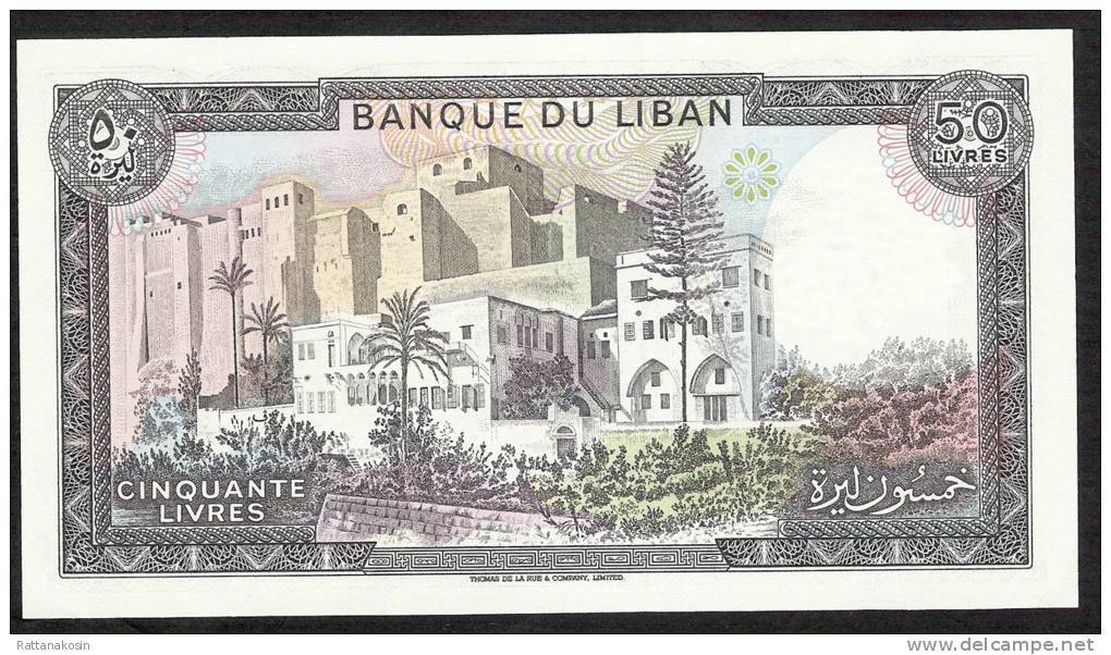 LEBANON  P65   50   LIVRES   1988    UNC. - Libano