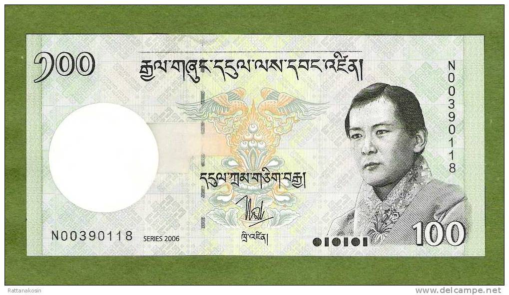 BHUTAN P32  100  NGULTRUM     2006     UNC. - Bhoutan