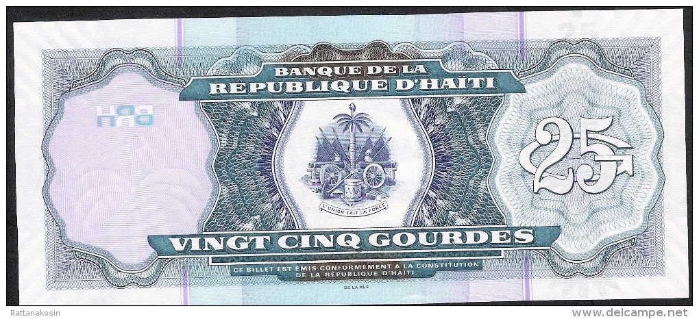 HAITI  P266e  25   GOURDES   2014  New Date 2014   UNC. - Haïti