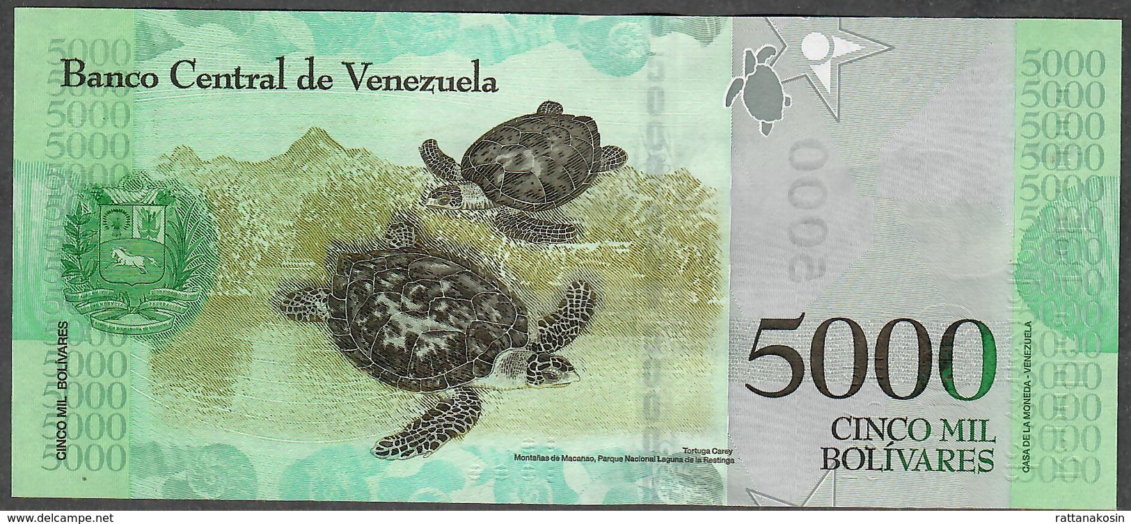 VENEZUELA NLP 5000 BOLIVARES  25 March 2017   UNC. - Venezuela