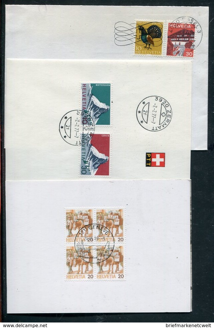 Schweiz / Belegeposten, 14 Belege (1/892-70) - Lots & Kiloware (max. 999 Stück)