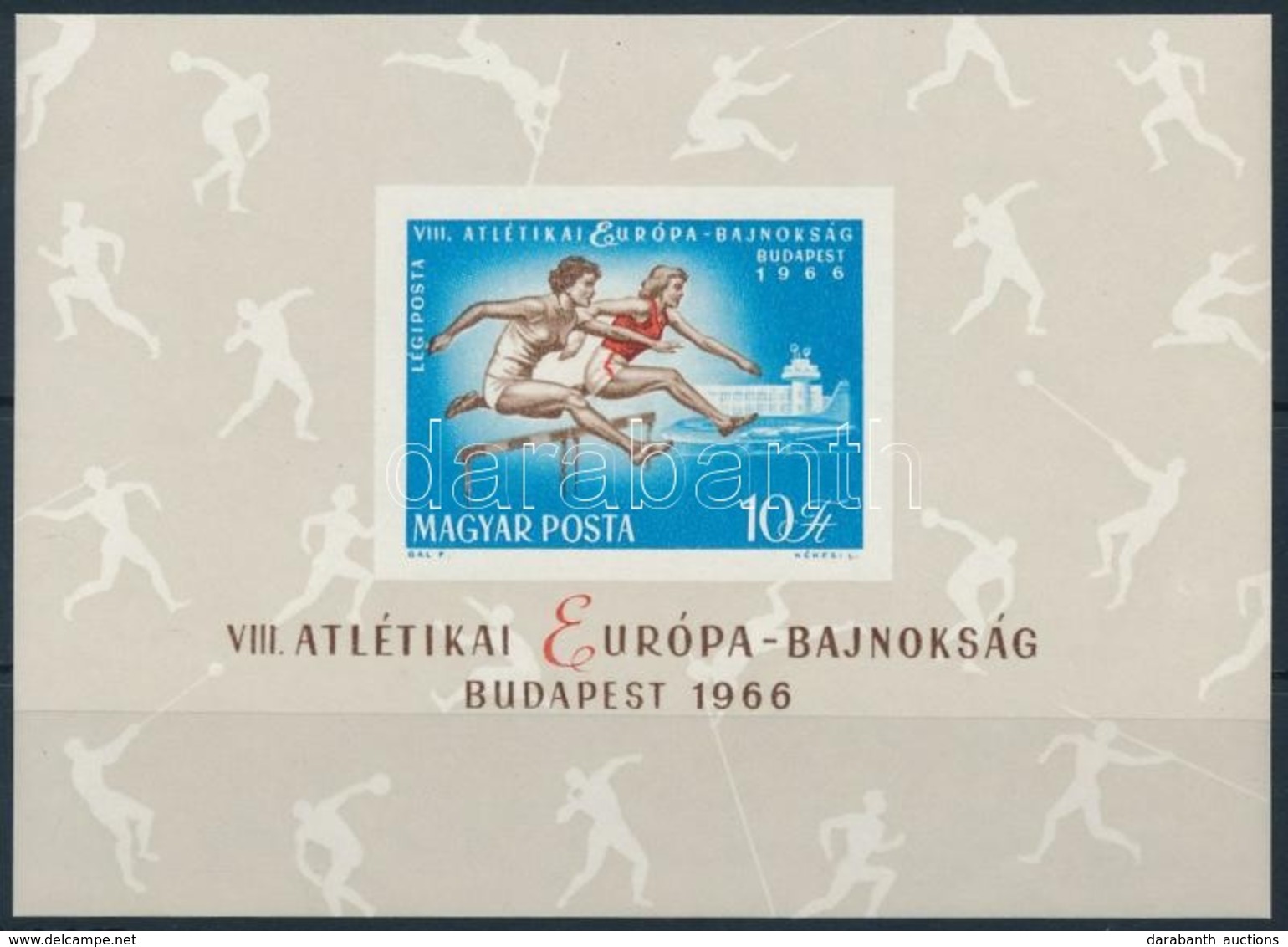 ** 1966 Atlétikai EB Vágott Blokk (4.000) - Other & Unclassified