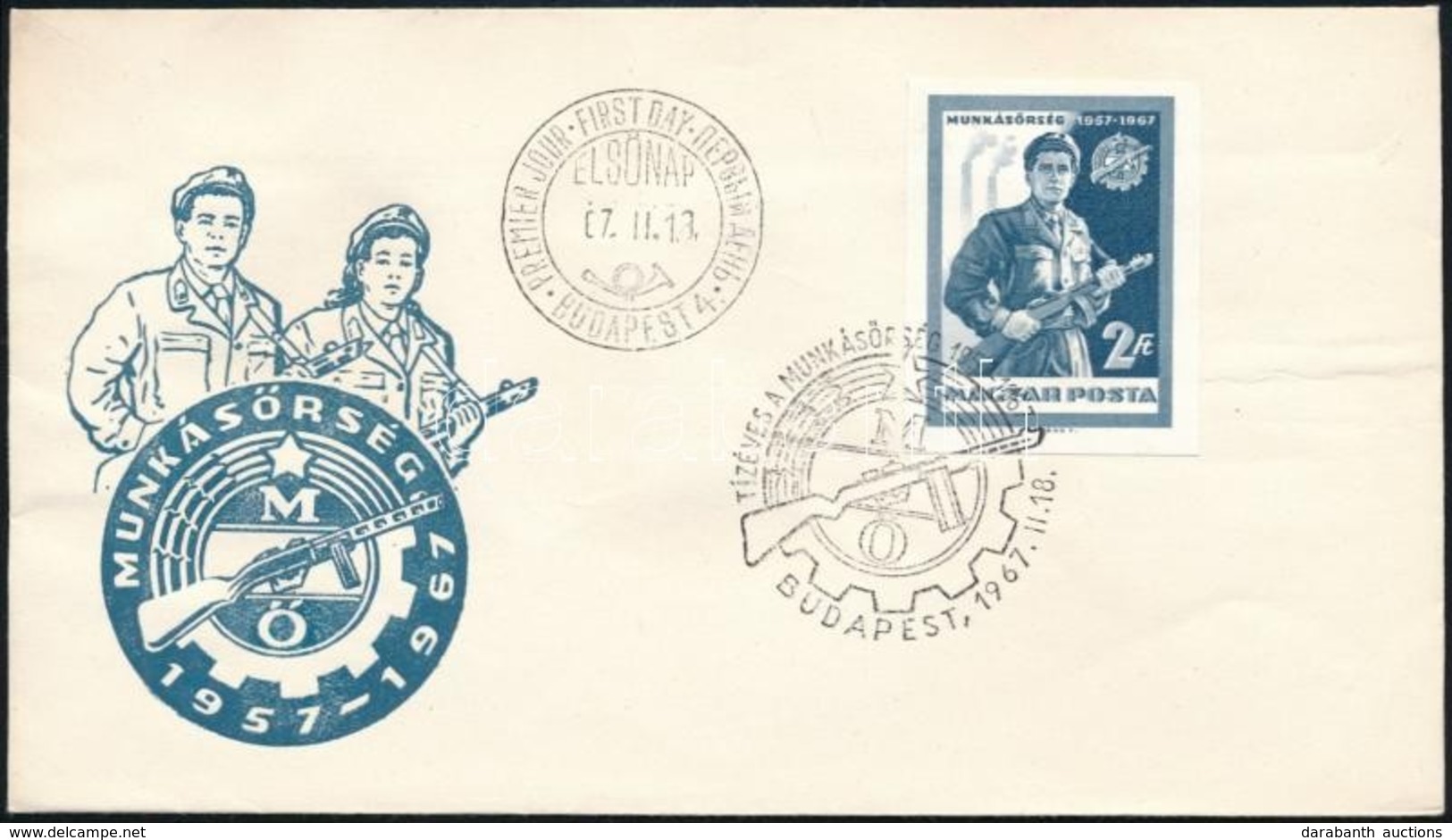 1967 Évfordulók - Események (V.) Vágott Bélyeg FDC - Andere & Zonder Classificatie