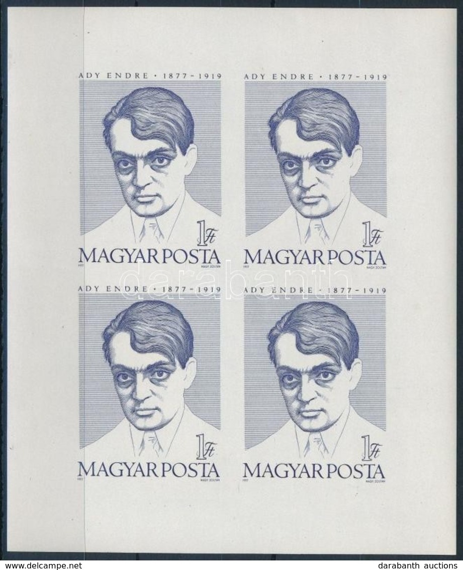 ** 1977 Ady Endre Vágott Kisív (5.000) - Andere & Zonder Classificatie
