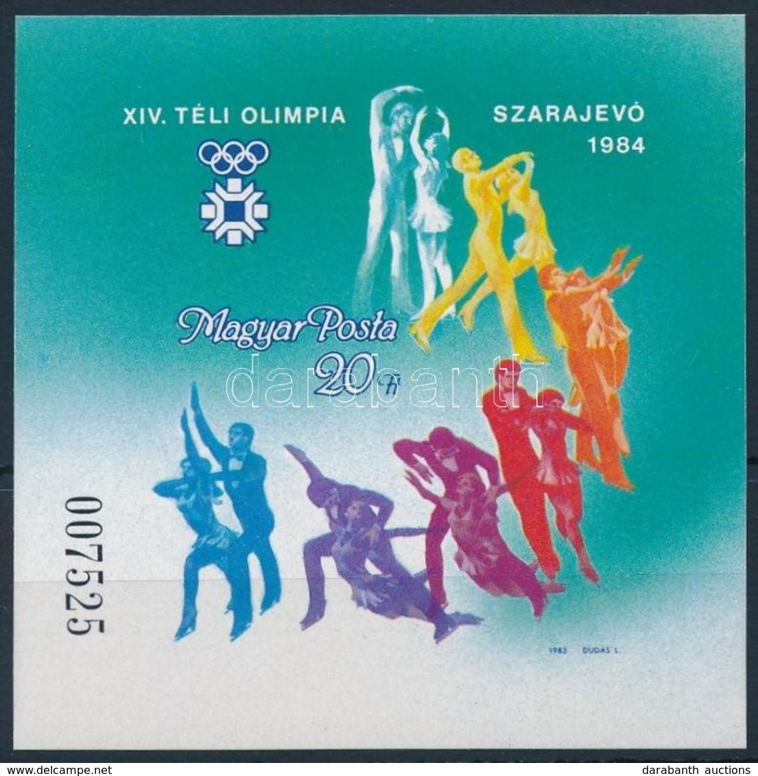 ** 1983 Téli Olimpia (VII.) - Szarajevó Vágott Blokk (4.000) - Other & Unclassified