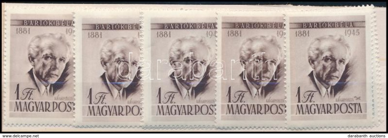 ** 1955 Bartók Béla 5 Db Sor (10.000) - Other & Unclassified