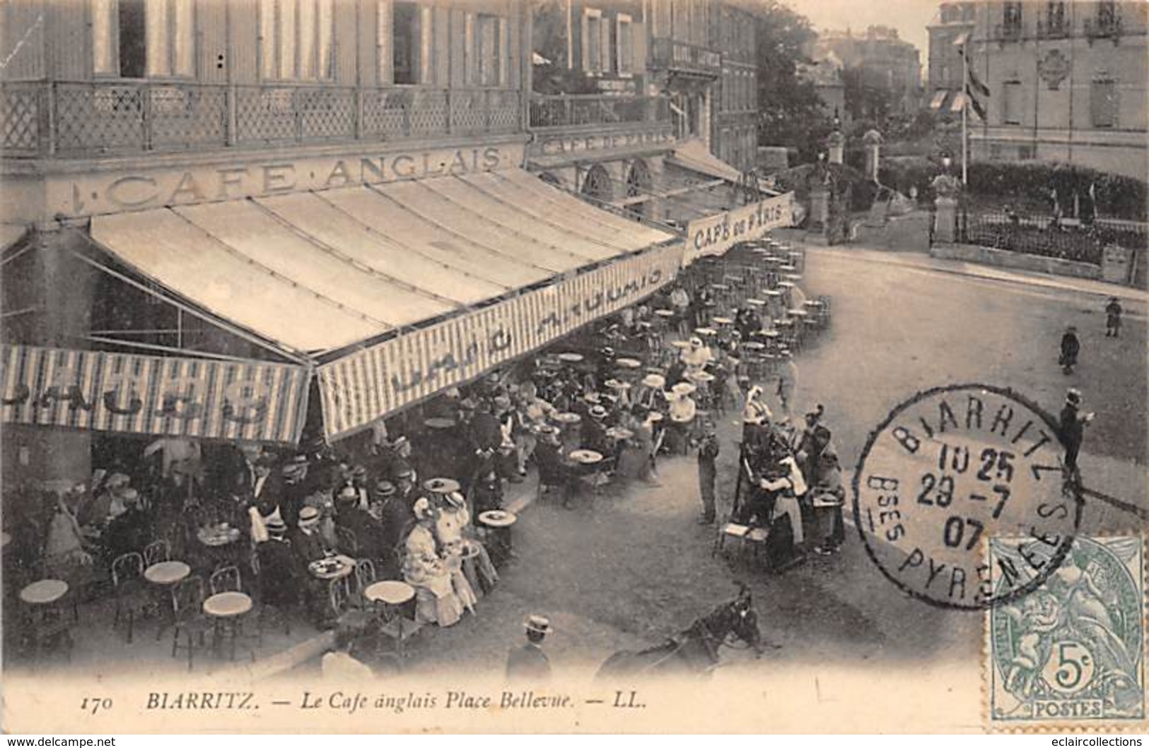 Biarritz.       64       Café Anglais   Place Bellevue    (voir Scan) - Biarritz