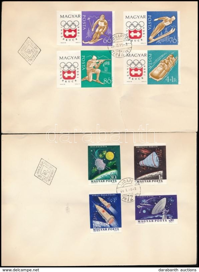 1962-1978 10 Db FDC Vágott Bélyegekkel, Többnyire Nem Teljes Sorok - Andere & Zonder Classificatie