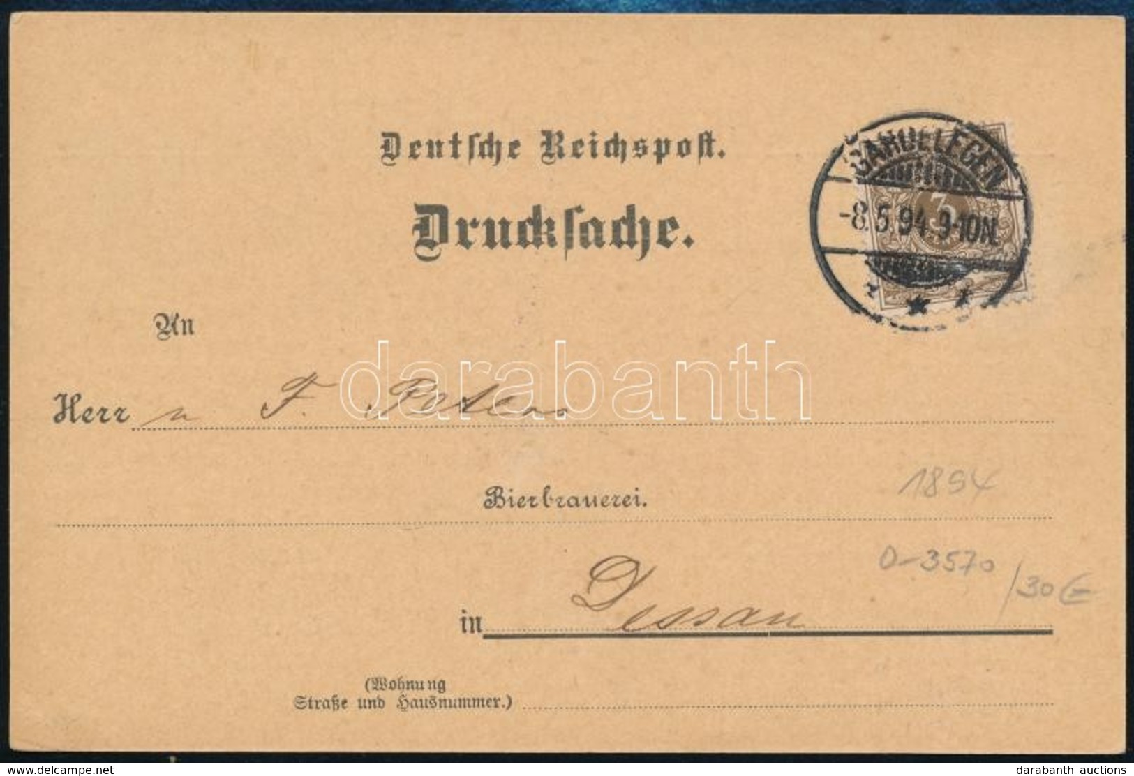 Deutsches Reich 1894 - Andere & Zonder Classificatie