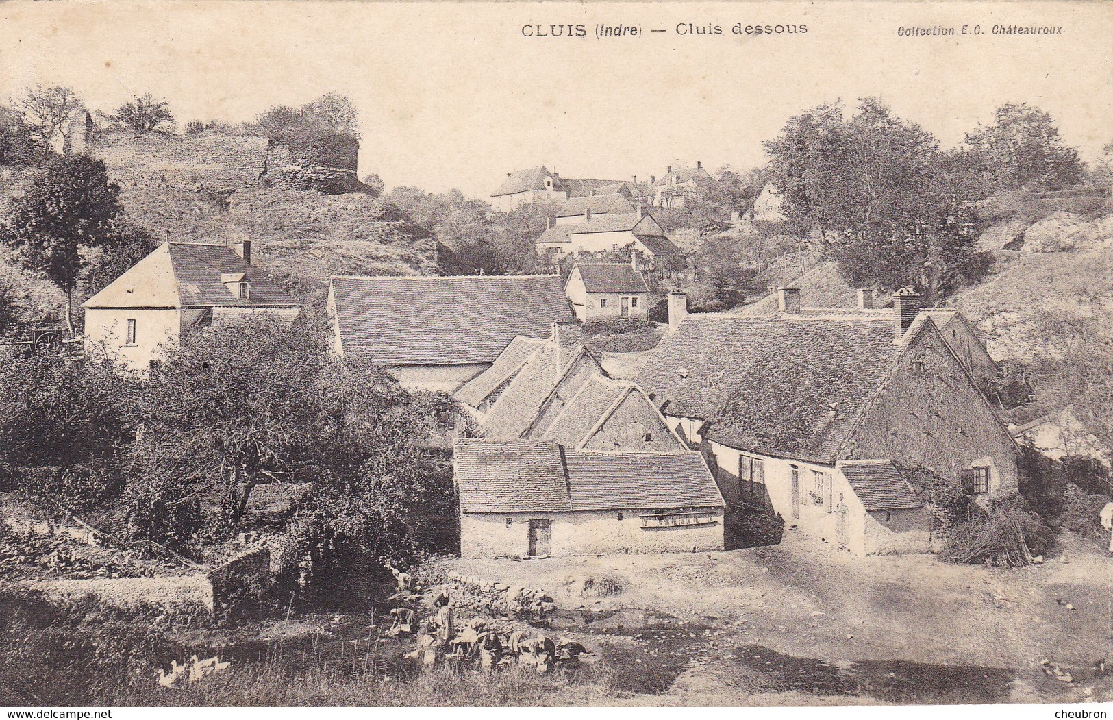 36. CLUIS DESSOUS. CPA. LE VILLAGE  ANNEE 1904 - Sonstige & Ohne Zuordnung