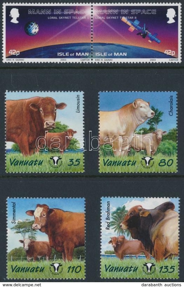 ** 2003 Vanuatu + Nagy-Britannia - Isle Of Man 2 Db Sor - Andere & Zonder Classificatie