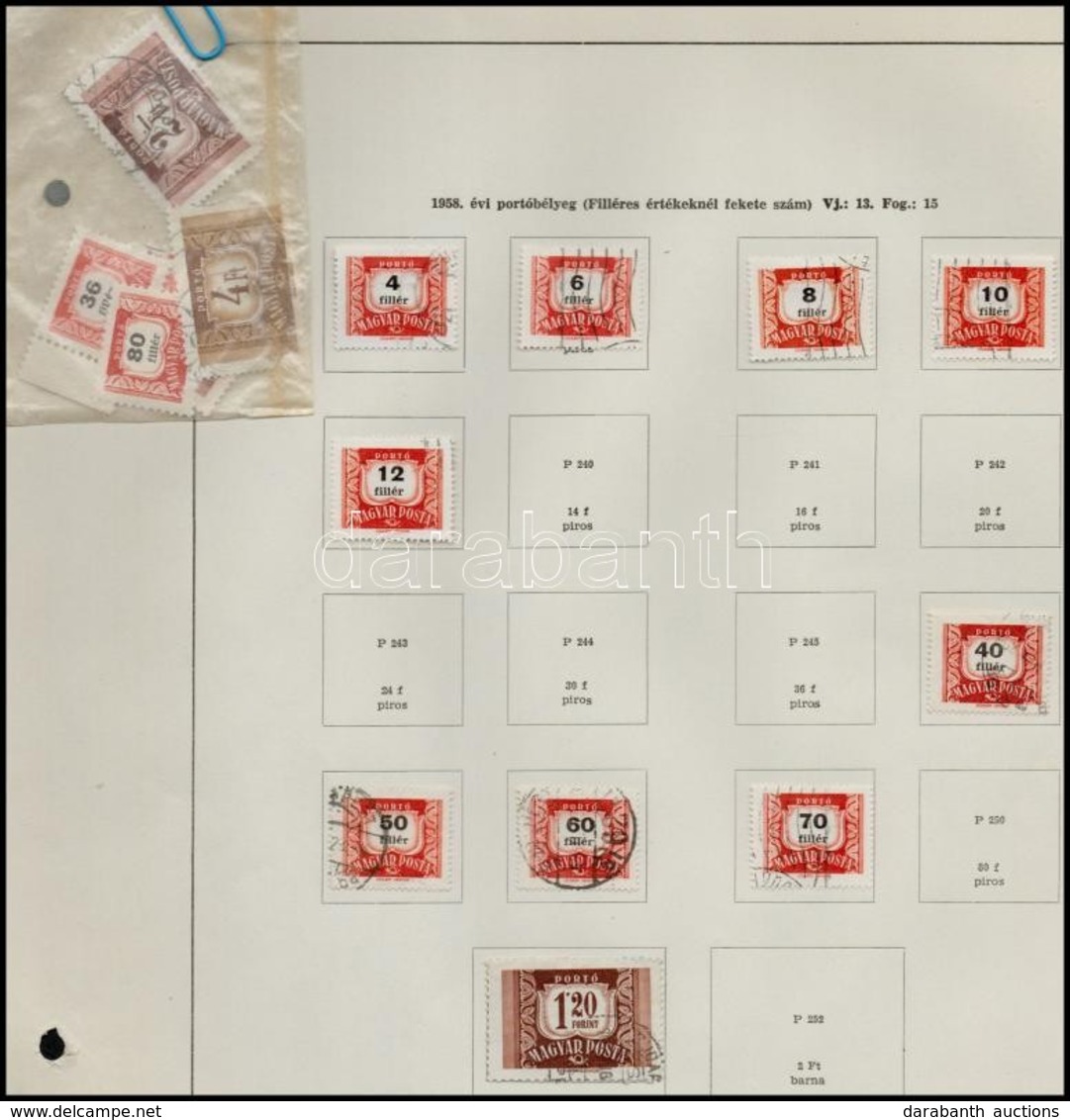 1959-1963 47 Db Előnyomott Albumlap Teljes évek  + 1958 Portó Bélyegek 19 Db - Andere & Zonder Classificatie