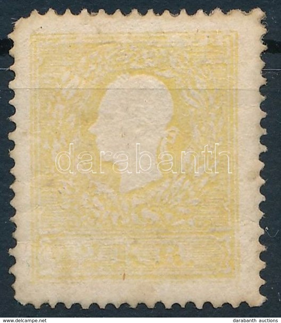 * 1858 2kr II. Világos Sárga, Centrált / Light Yellow, Centered. (Ferchenbauer EUR 1.750,-) Certificate: Steiner (sarokh - Other & Unclassified